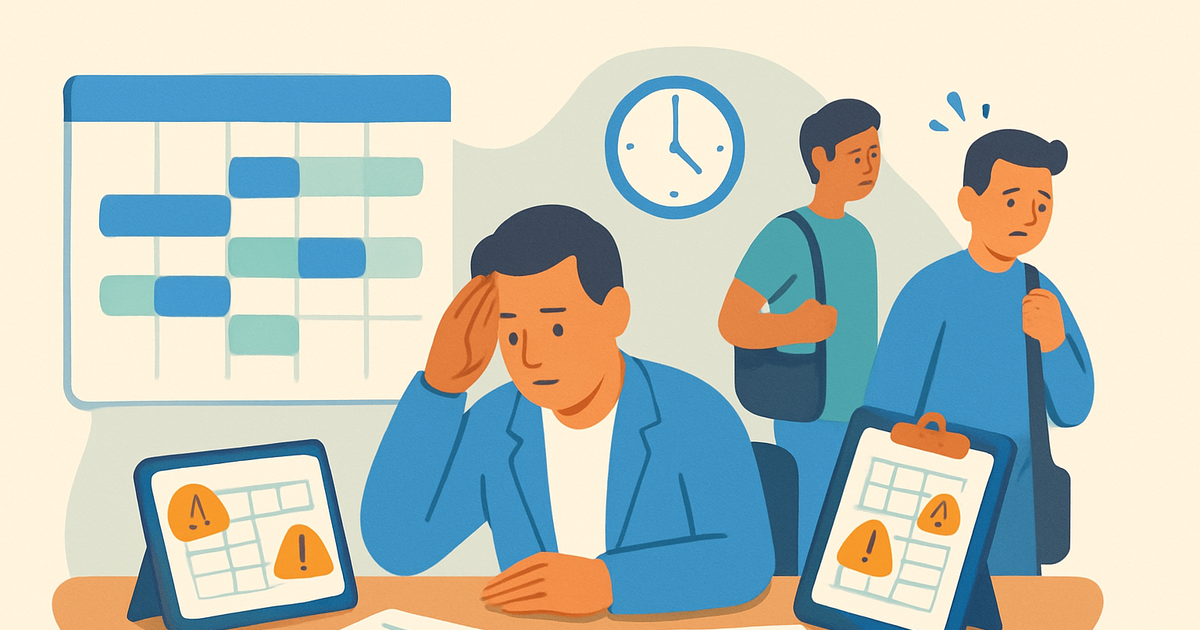 Errori nella gestione turni: 5 problemi che costano più dello stipendio